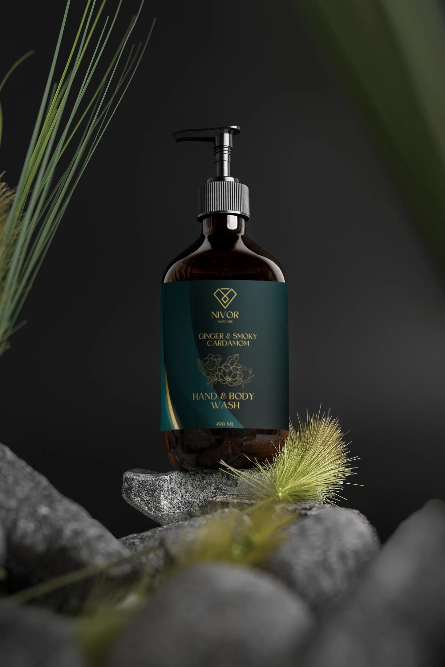 Hand & Body Wash, Ginger & Smoky Cardamom NIVOR
