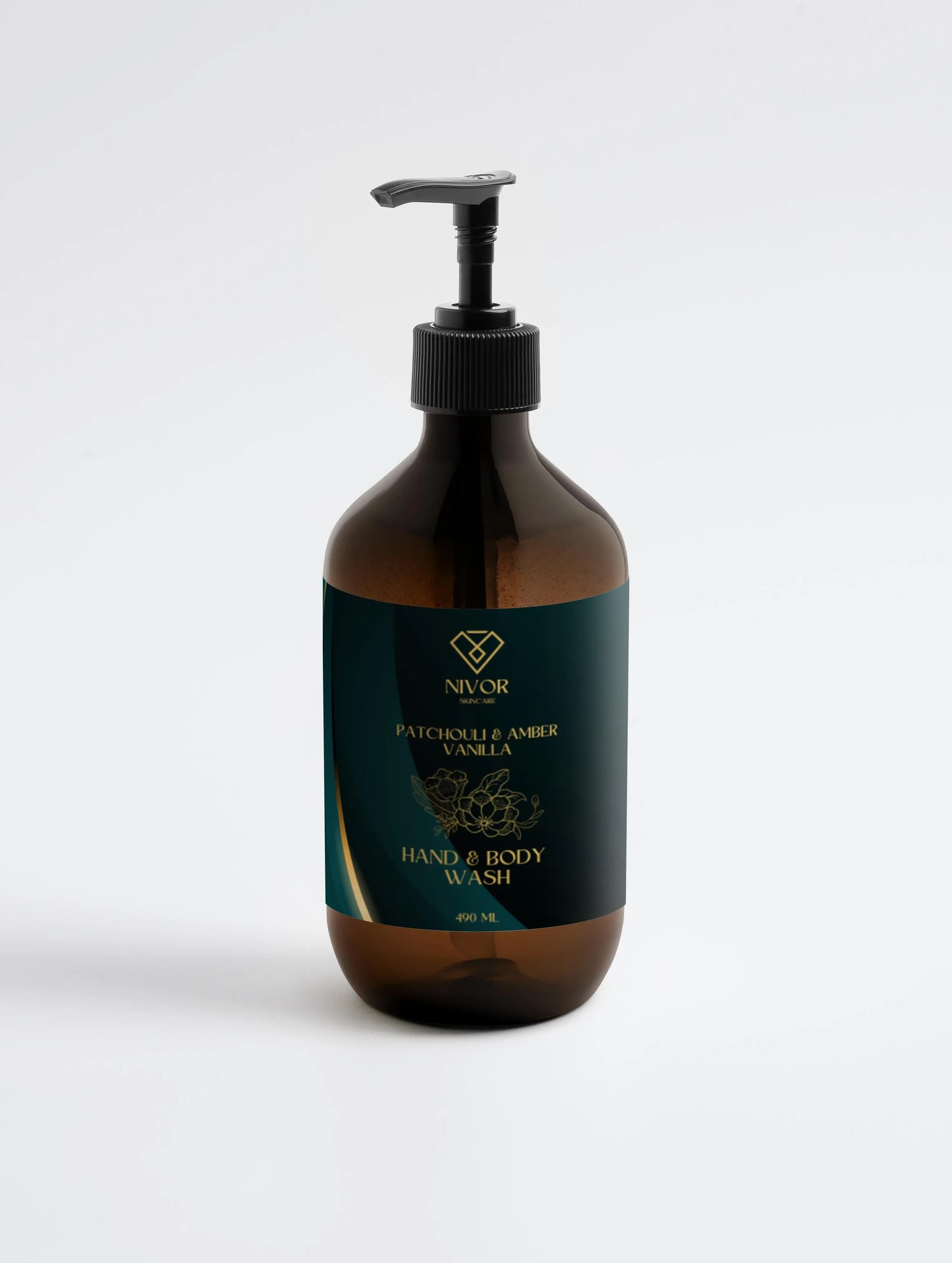 Hand & Body Wash, Patchouli & Amber Vanilla NIVOR